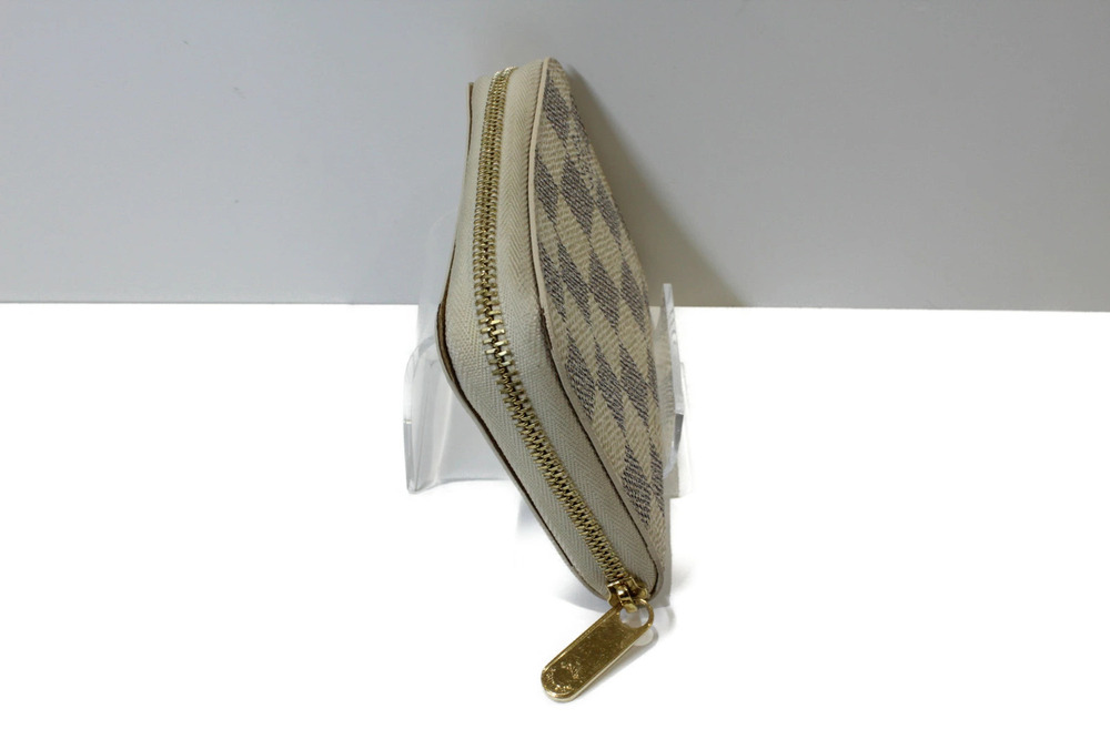 Louis Vuitton Wallet Damier Azur Zippin White
